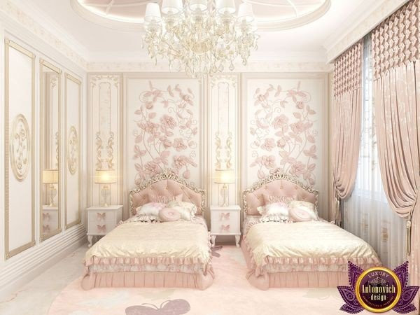 Elegant girls' room with a whimsical touch