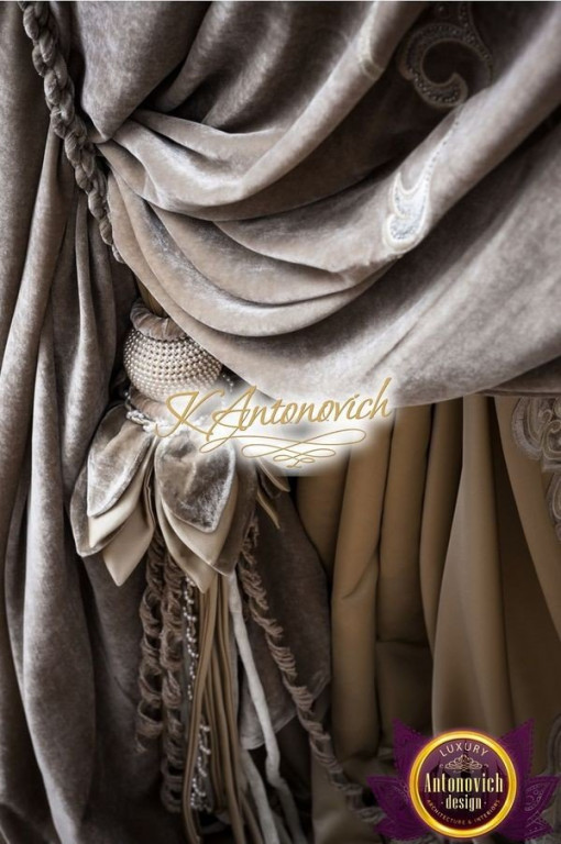 Luxurious velvet drapes in a rich color palette