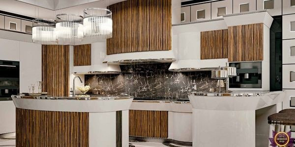 Spacious luxury kitchen with high-end appliances