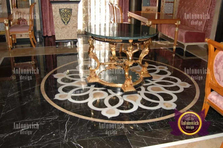 Exquisite hardwood floor design in a high-end Dubai residence