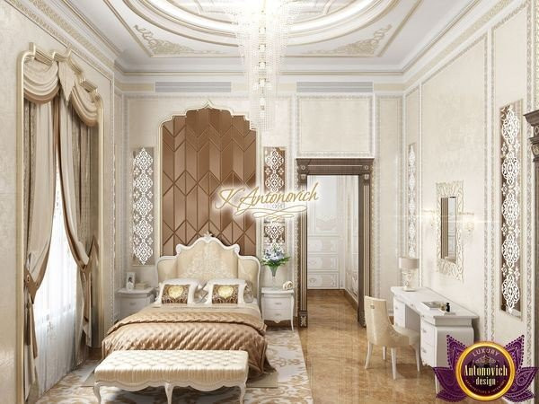 Sophisticated bedroom design in an elite home project