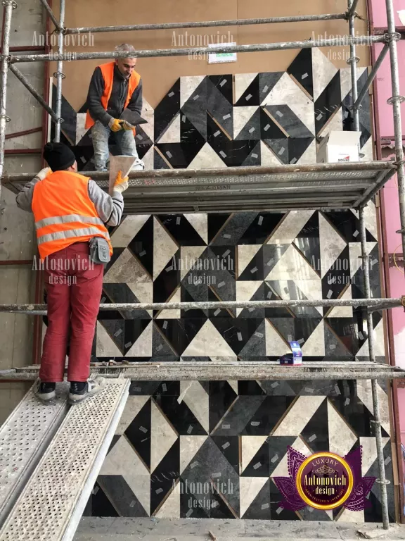 Modern and stylish ceramic tile flooring in a Dubai apartment
