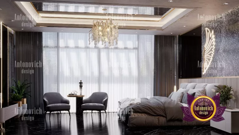 Modern and chic Dubai-style bedroom design