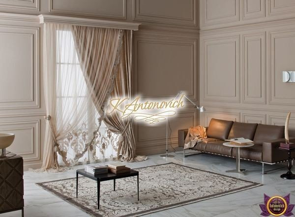 Elegant custom-tailored curtains in a luxurious Dubai home