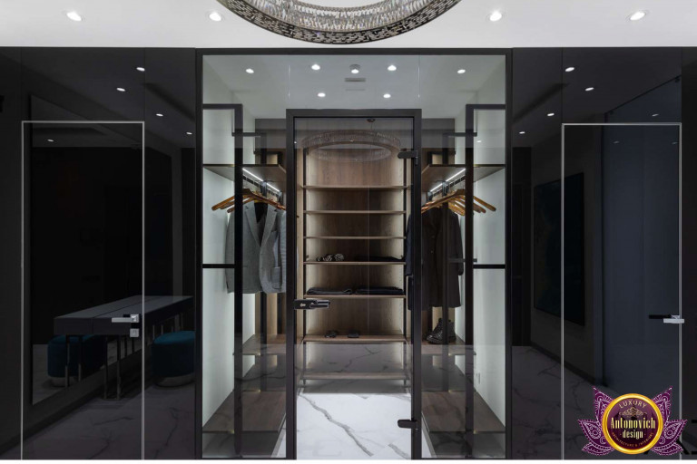 Elegant Dubai master bedroom with floor-to-ceiling windows