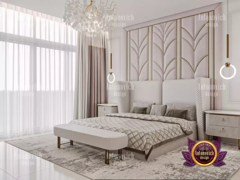 Modern and sophisticated bedroom with a touch of glamour