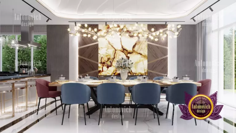 Elegant table setting in a luxurious Dubai dining room