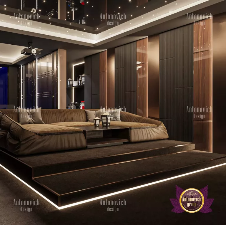 Stunning home theater setup with comfortable seating and immersive audio