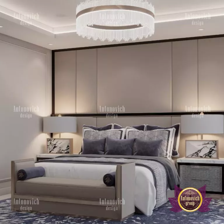 Stylish bedroom furniture in a Dubai store