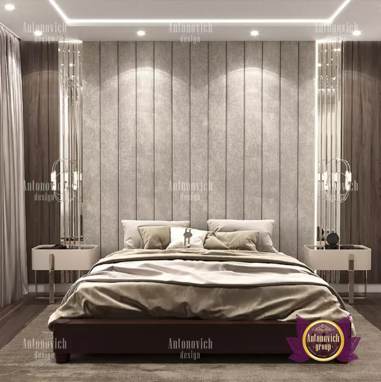 Modern and chic bedroom design with ample space