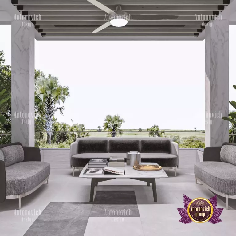 Modern Dubai veranda design featuring a stunning view