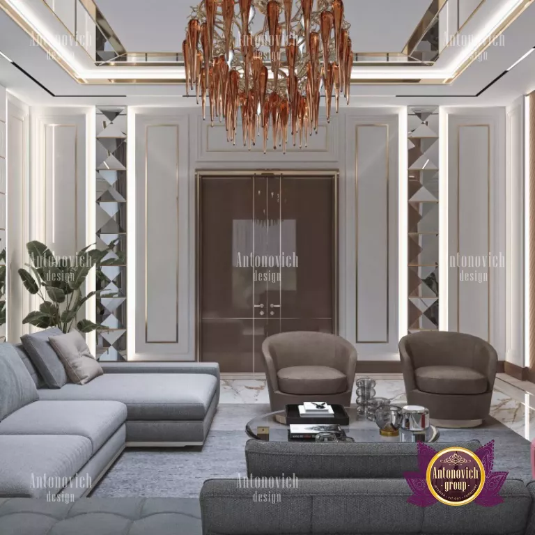Sophisticated living space featuring high-end furniture and accessories