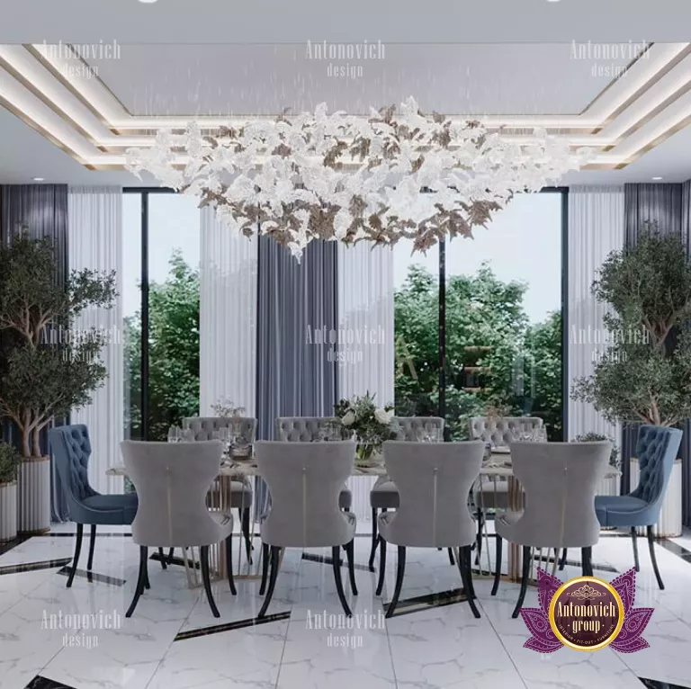 Breathtaking open floor plan living area in a Dubai mansion