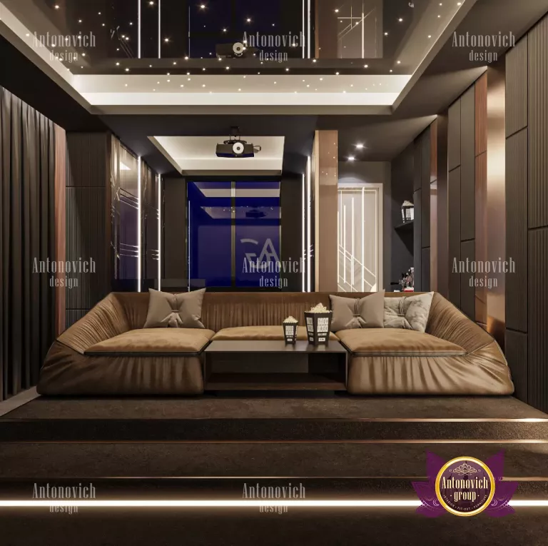 Innovative home theater design featuring state-of-the-art technology and lighting