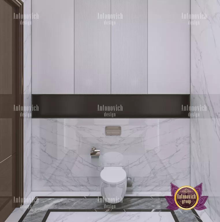 Elegant bathroom design featuring a freestanding bathtub in a Dubai home