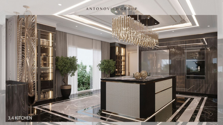 Extravagant Dining Room and Kitchen Interior Design