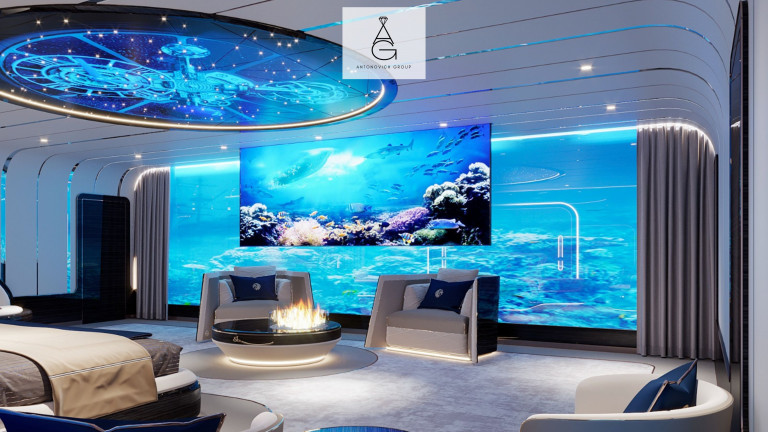 Futuristic Underwater Bedroom Interior Design