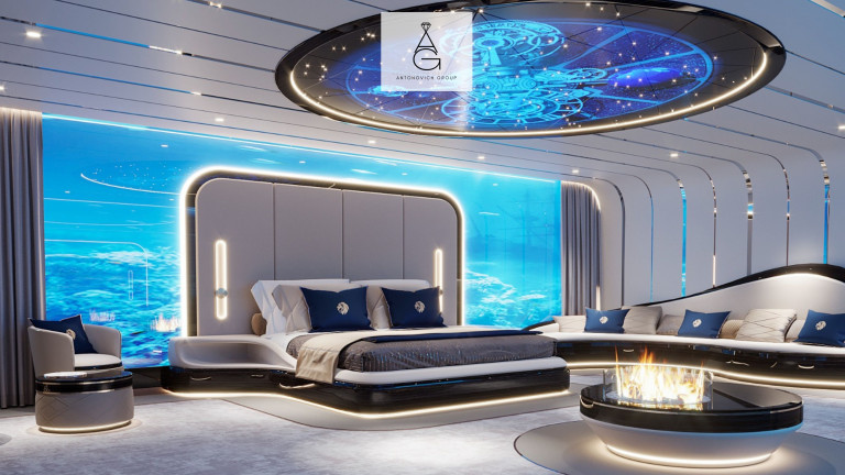 Futuristic Underwater Bedroom Interior Design