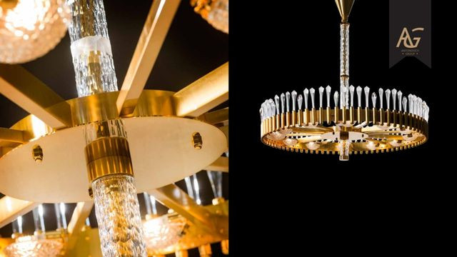 Chandelier reflecting the opulence of Dubai's residential properties