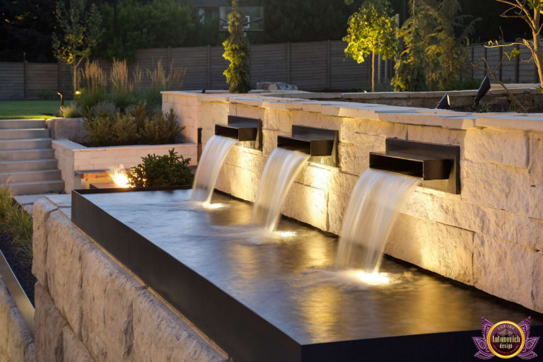 Beautiful water feature adding serenity to the garden