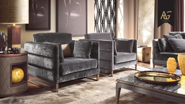 High-end living room furniture in a Dubai home