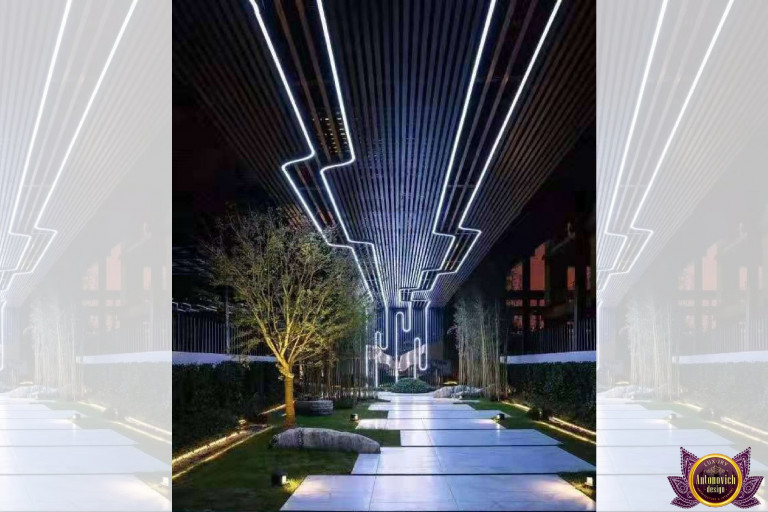 Chic outdoor lighting for Dubai backyard