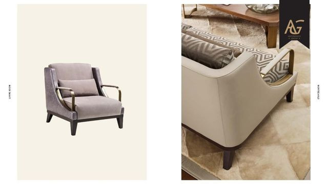 Chic living room setup featuring luxury furniture in Dubai
