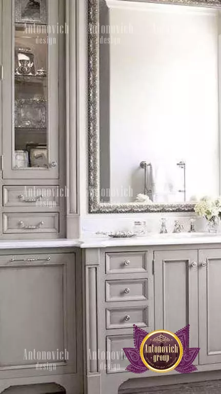 Chic bathroom vanity with upscale design features
