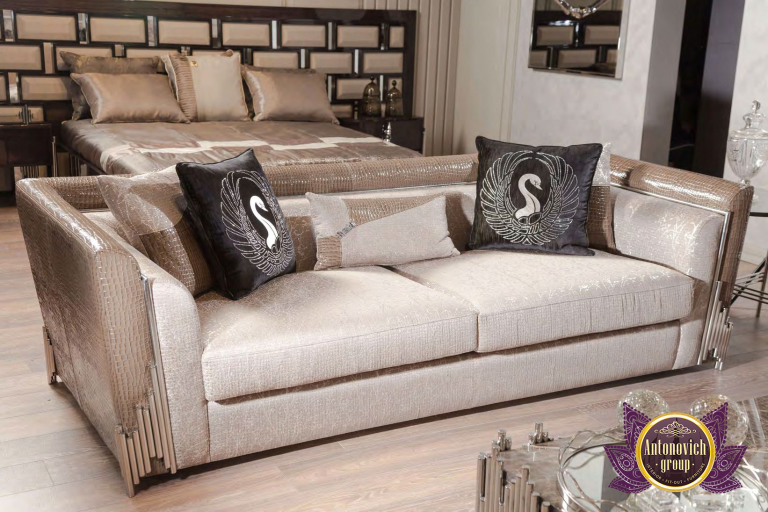 Chic home office with premium furniture for a Dubai villa