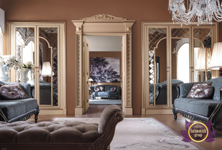 Stylish dining room with opulent Abu Dhabi furniture