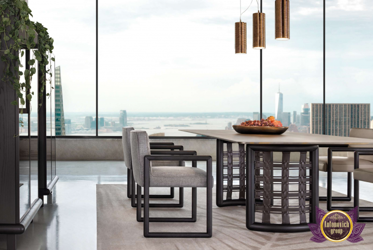 Extravagant home office setup with premium furniture in Dubai