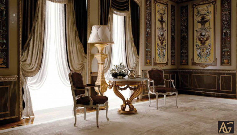 Ornate mirror reflecting classic elegance