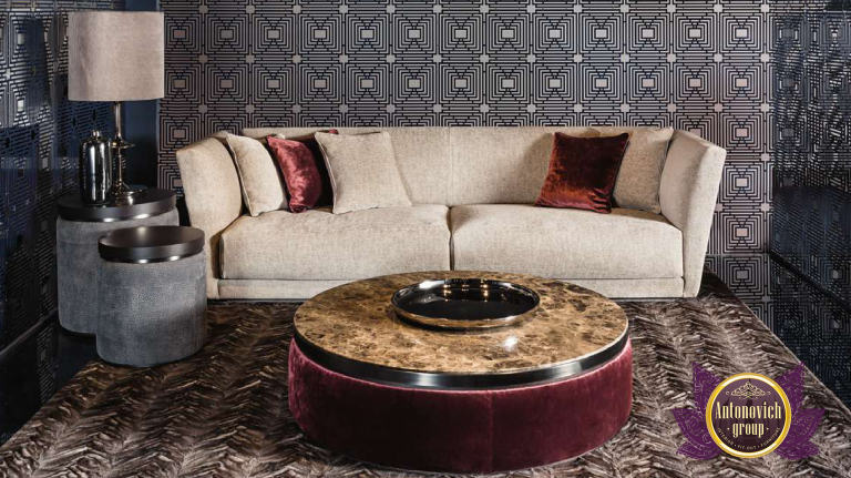 Luxurious Dubai living room with elegant furniture