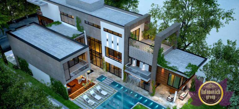 Stunning interior design elements in a Dubai luxury mansion