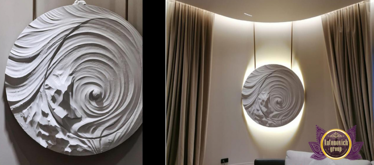 Embossed art techniques transforming ordinary walls into masterpieces