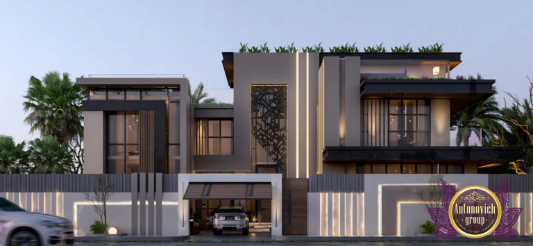 Contemporary outdoor lighting enhancing a home's facade