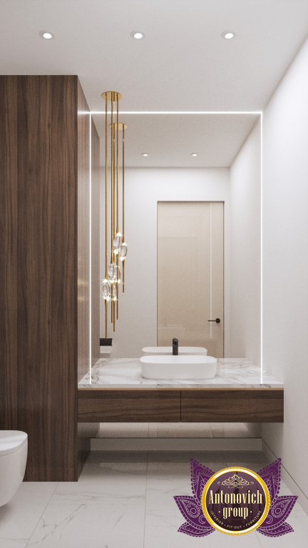 Modern Dubai-inspired bathroom featuring sleek design elements