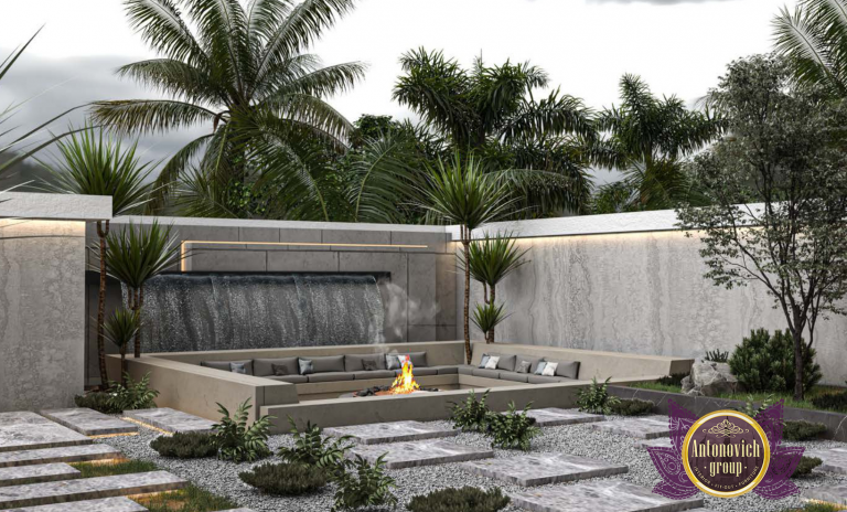 Serene water feature enhancing the peaceful outdoor atmosphere