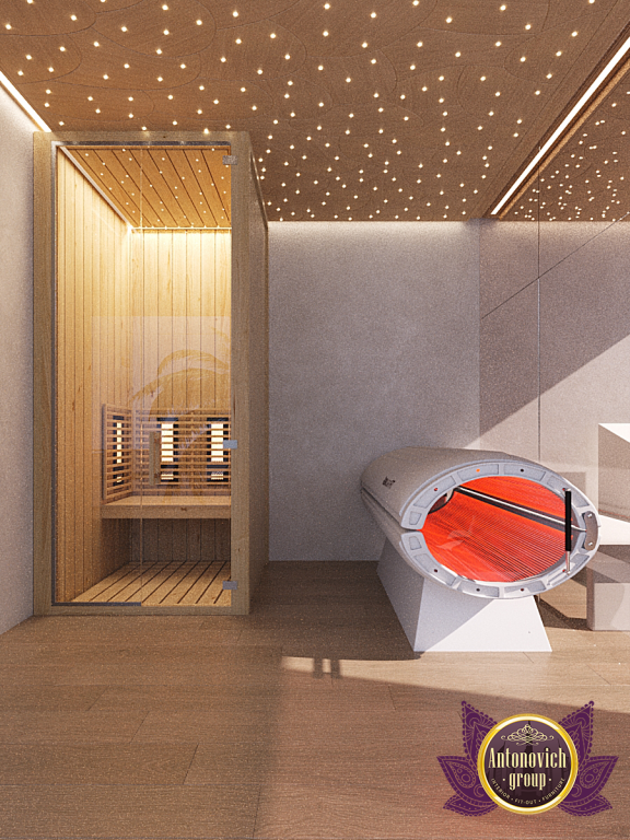 Stylish and modern home sauna room design