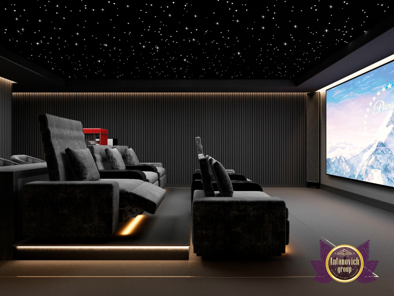 Luxury home cinema interior design
