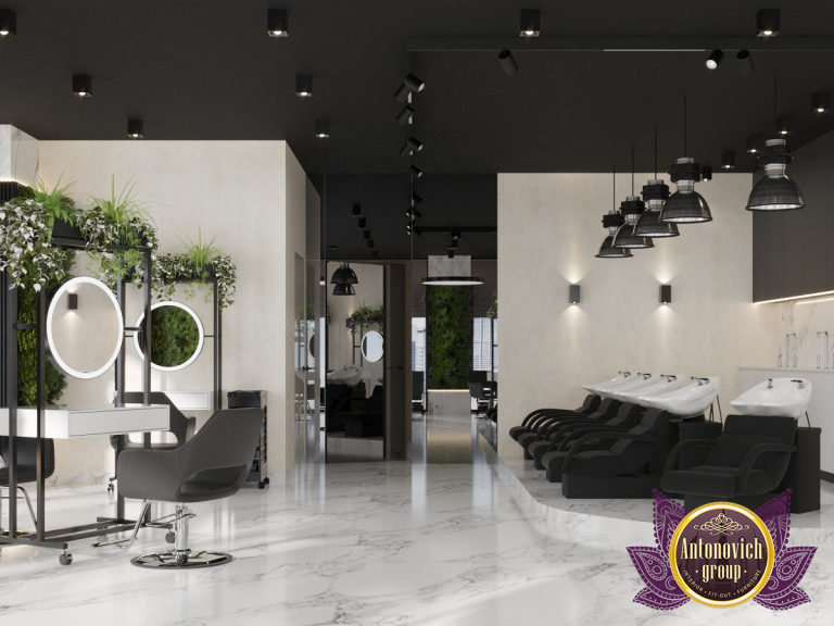 Elegant and modern beauty salon interior in Dubai