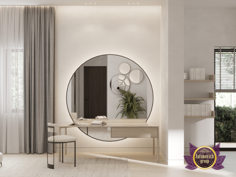 Cozy Nordic minimalist bedroom with soft lighting