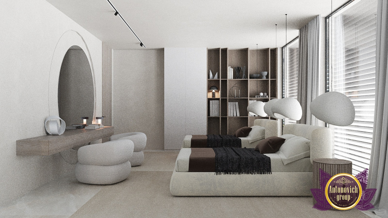 Modern twin bedroom interior design ideas