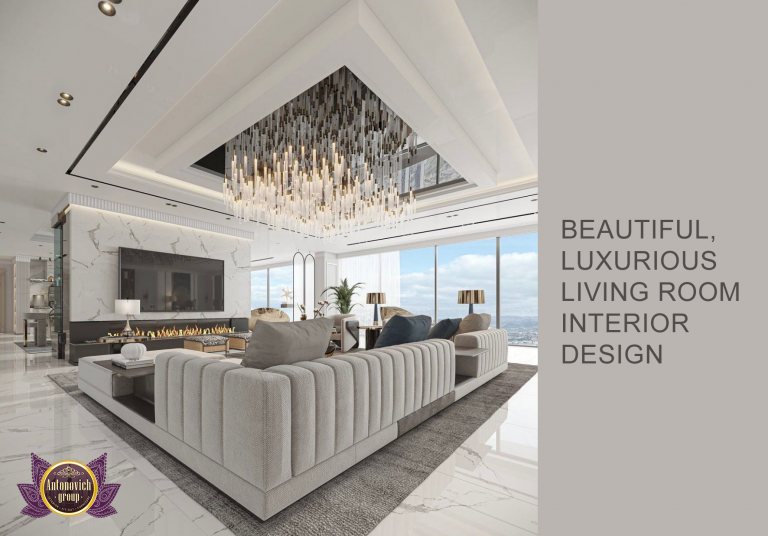 luxury living room interior design in Dubai