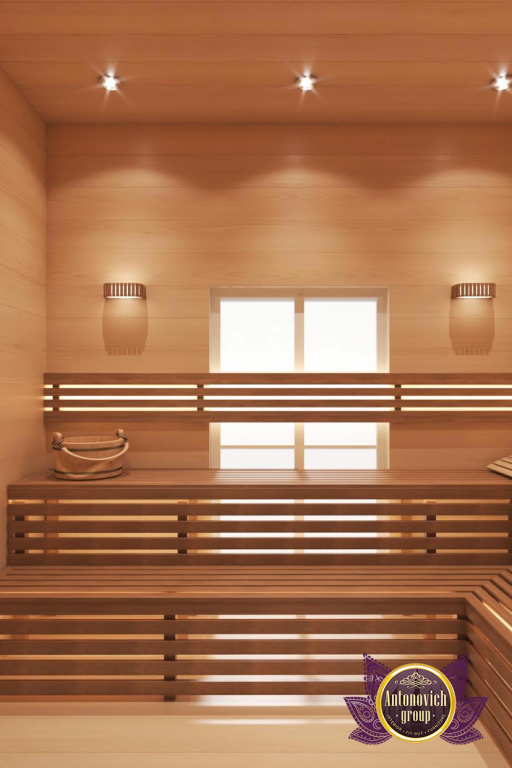 Luxury sauna interior design