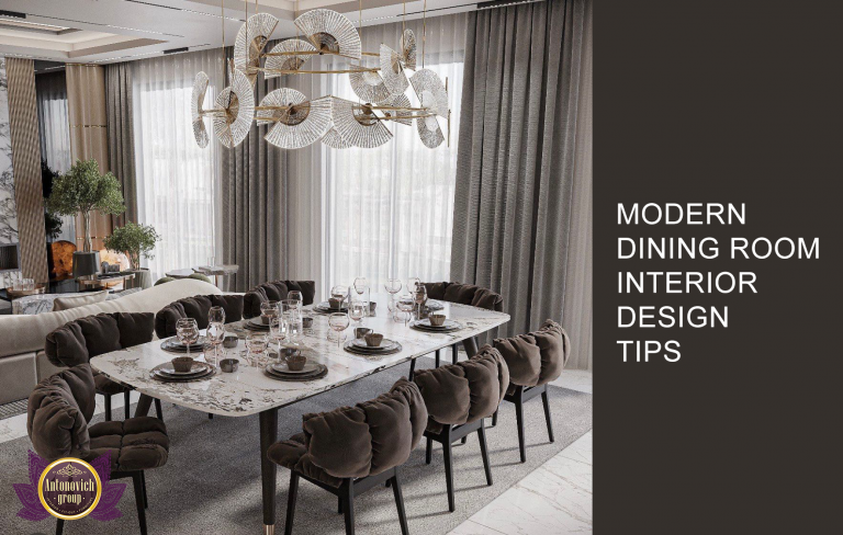 luxurious modern dining room