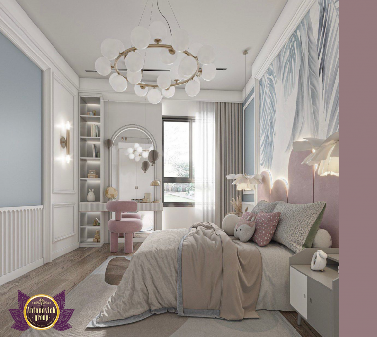 exquisite soft pink bedroom interior
