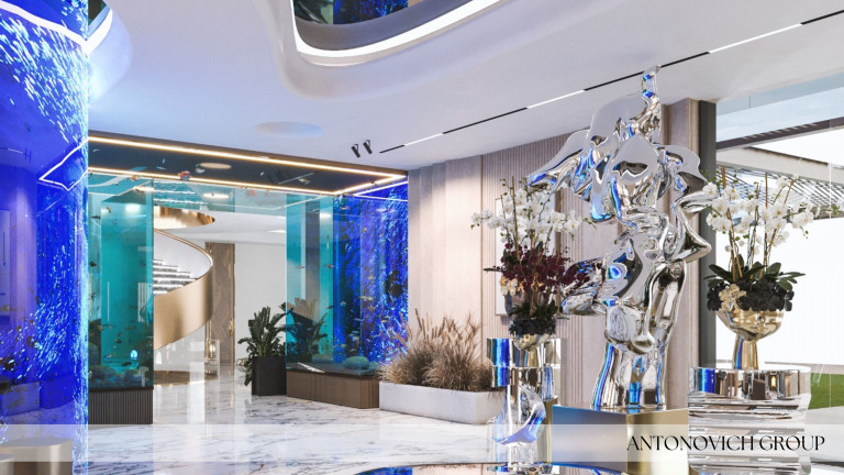 Grand Entrance of World Islands Villa in Dubai