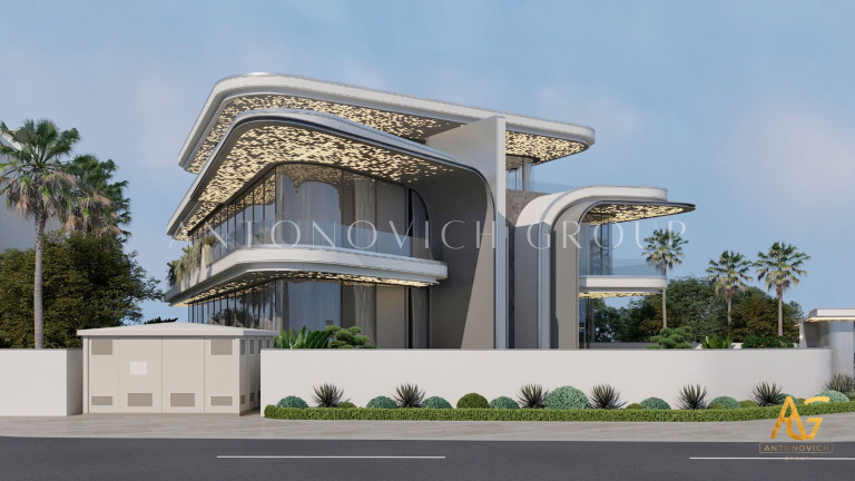 Modern Futuristic Villa Architecture: Antonovich Group's Vision at Bulgari Residence Jumeirah Island Dubai