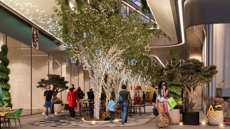 Modern Luxury Shopping Mall Interior Design & Fit-Out with Indoor Garden Landscapes